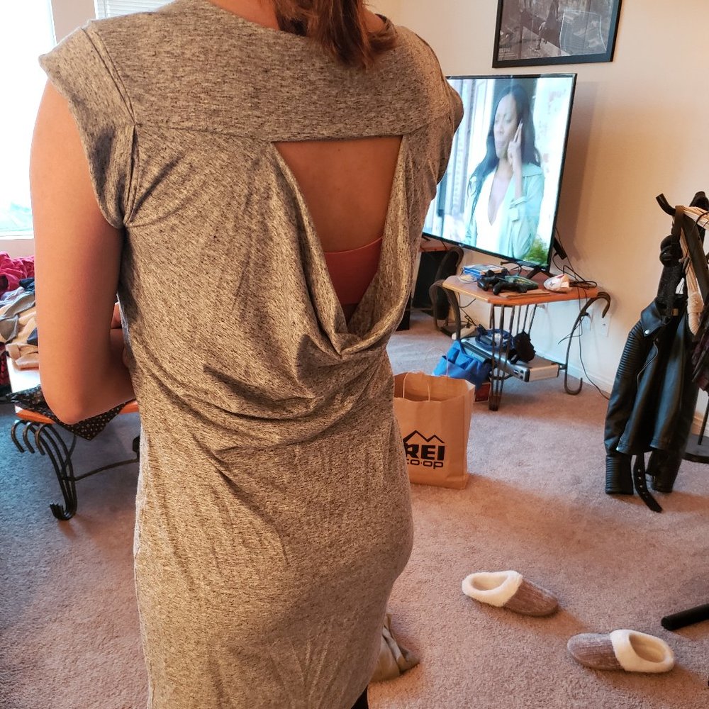 Athleta comfy sweat dress grey size S